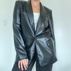 Zara Faux leather blazer
